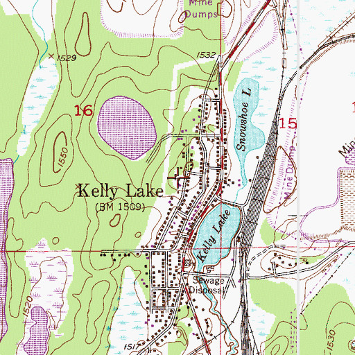 Topographic Map of United Methodist Church, MN