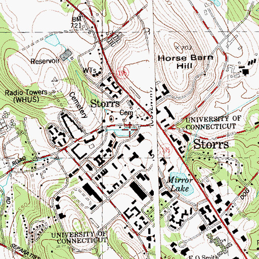 Topographic Map of Swan Lake, CT