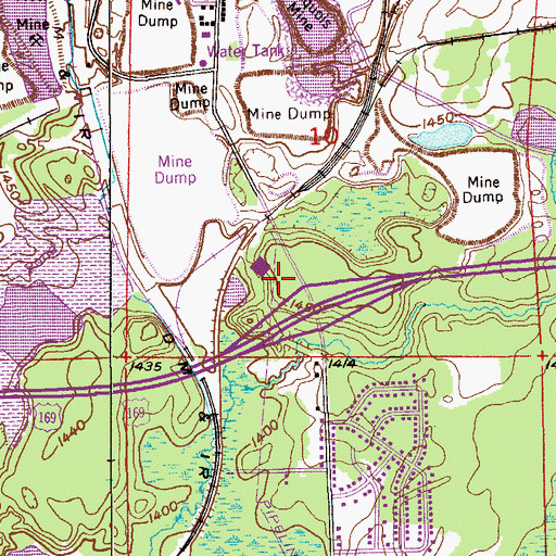 Topographic Map of Mesabi Range Ore Discovery Historical Marker, MN