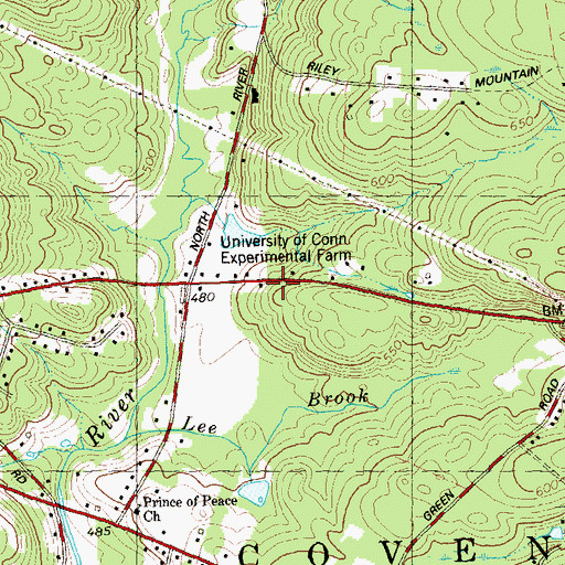 Topographic Map of University of Connecticut Experiment Farm, CT