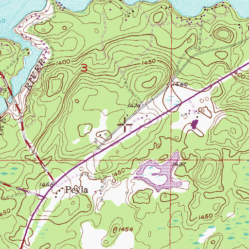 Topographic Map of Tower Wayside Park, MN
