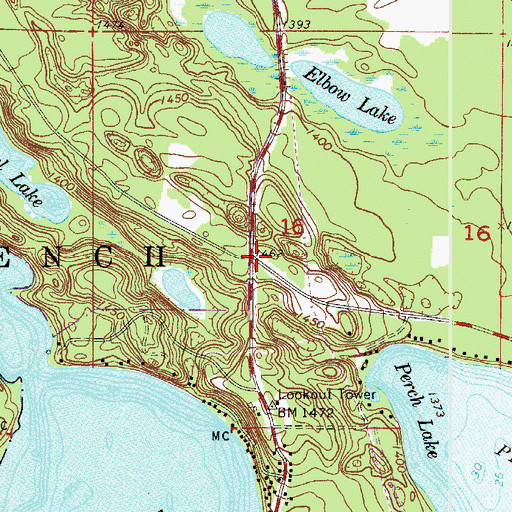 Topographic Map of Origin of McCarthy Beach Geological Marker, MN