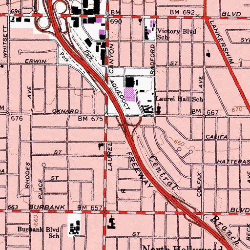 Topographic Map of Exit 8A, CA