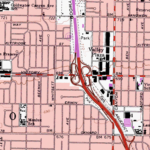 Topographic Map of Exit 8B, CA