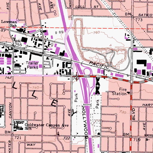 Topographic Map of Exit 9, CA