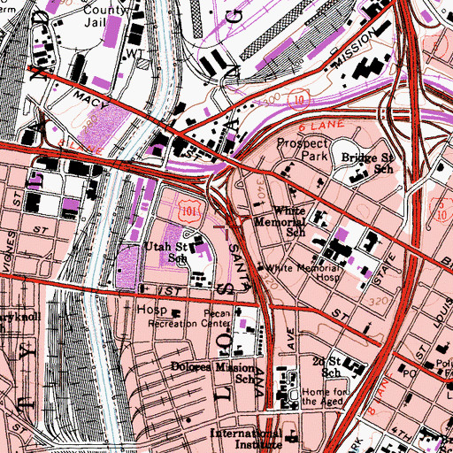 Topographic Map of Exit 1C, CA