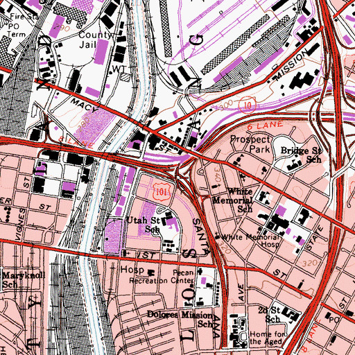 Topographic Map of Exit 1D, CA