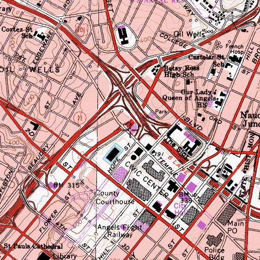 Topographic Map of Exit 3A, CA