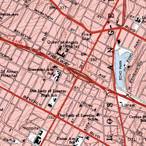 Topographic Map of Exit 4B, CA