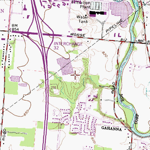 Topographic Map of Northbrooke Industrial Park, OH