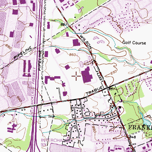 Topographic Map of Arlingate Business Park, OH