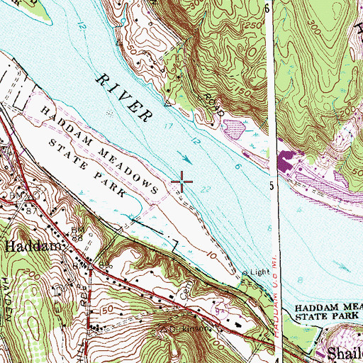 Topographic Map of Red Store Landing, CT
