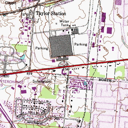 Topographic Map of Lucent Technologies, OH