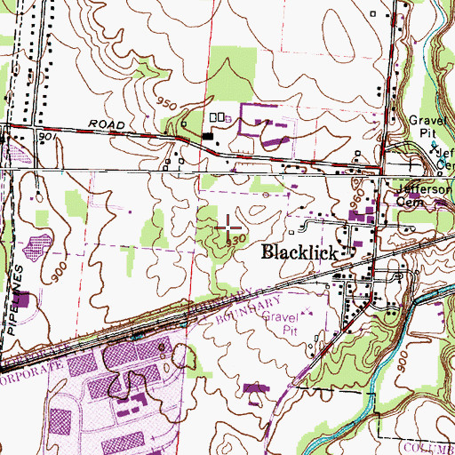 Topographic Map of Eastgate Industrial Center, OH