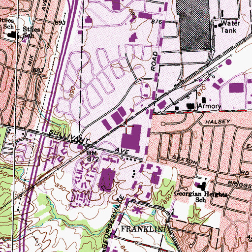 Topographic Map of Industrial Mile Road Industrial Park, OH