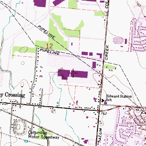 Topographic Map of Creek Way Industrial Park, OH