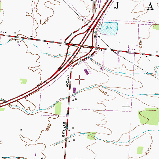 Topographic Map of Grove City Industrial Park, OH