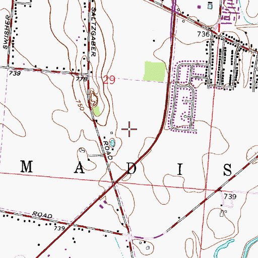 Topographic Map of Groveport Commerce Center, OH