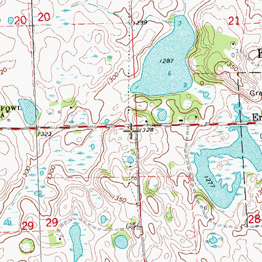 Topographic Map of School Number 278 (historical), MN