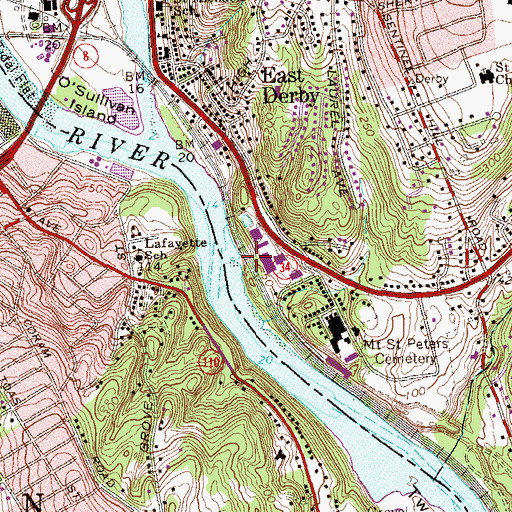 Topographic Map of Sow and Pigs Jetty, CT