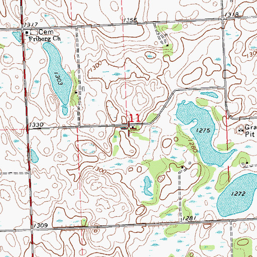 Topographic Map of School Number 62 (historical), MN