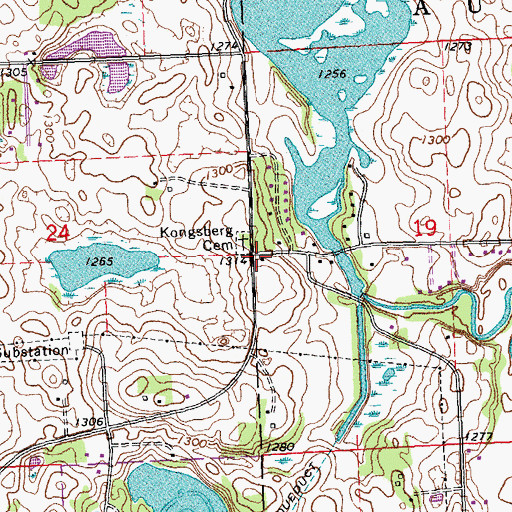 Topographic Map of School Number 80 (historical), MN
