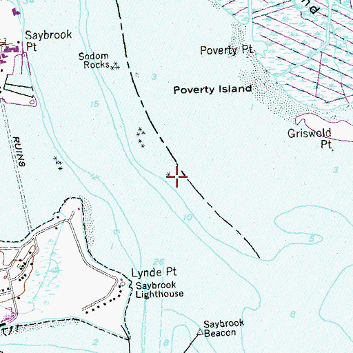 Topographic Map of Griswolds Piers, CT