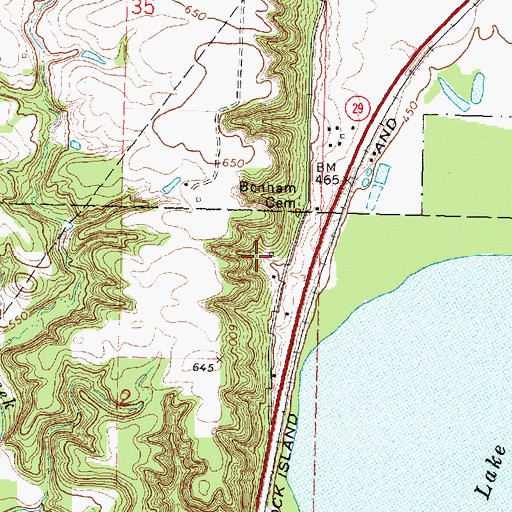 Topographic Map of Babington And Kear Mine, IL