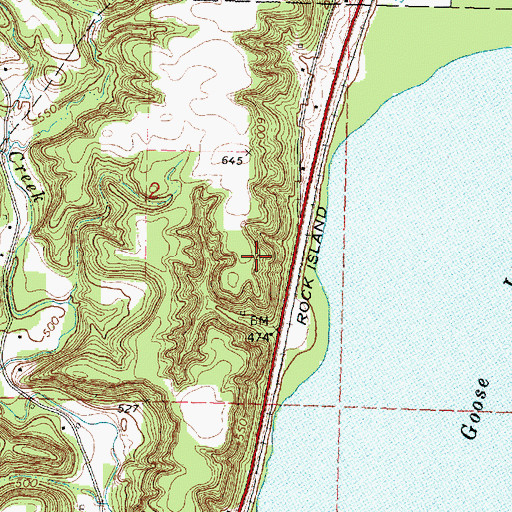 Topographic Map of Eagle Mine, IL