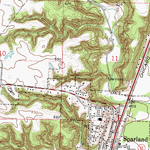 Topographic Map of Crew Mine, IL