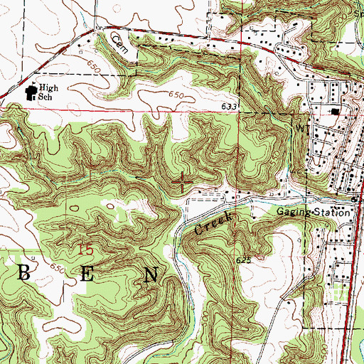 Topographic Map of Wall Mine, IL