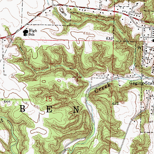 Topographic Map of Sparr Mine, IL