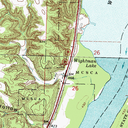 Topographic Map of Illinois Valley Number 2 Mine, IL