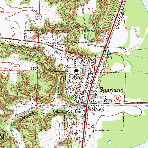 Topographic Map of Newman Park, IL
