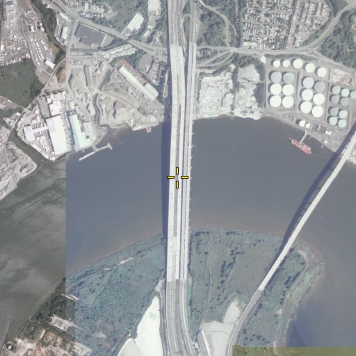 Aerial/Satellite Image of Governor Alfred E Driscoll Bridge, NJ