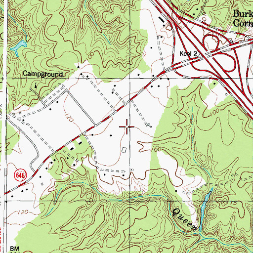 Topographic Map of Cedar Valley Shopping Center, VA
