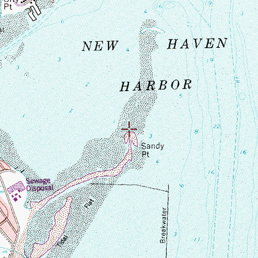 Topographic Map of Shag Bank, CT