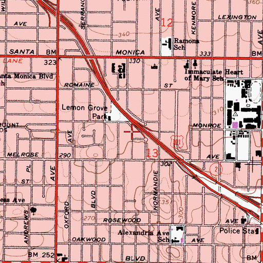 Topographic Map of Exit 6B, CA