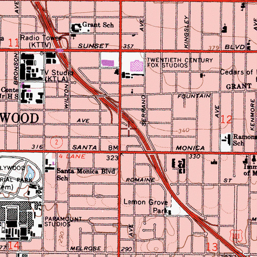 Topographic Map of Exit 7, CA