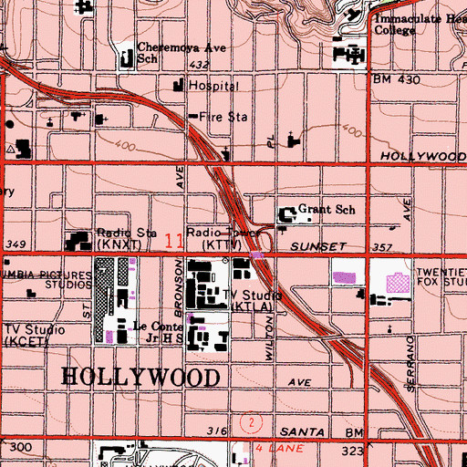Topographic Map of Exit 8A, CA