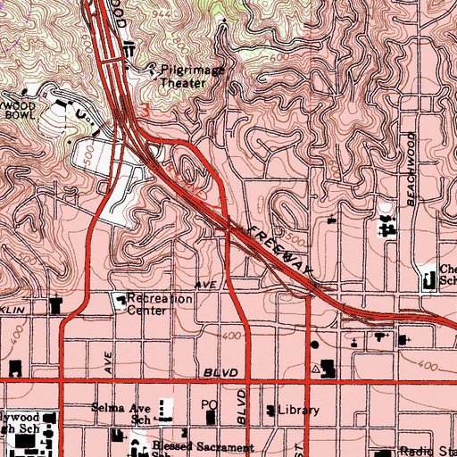 Topographic Map of Exit 9A, CA