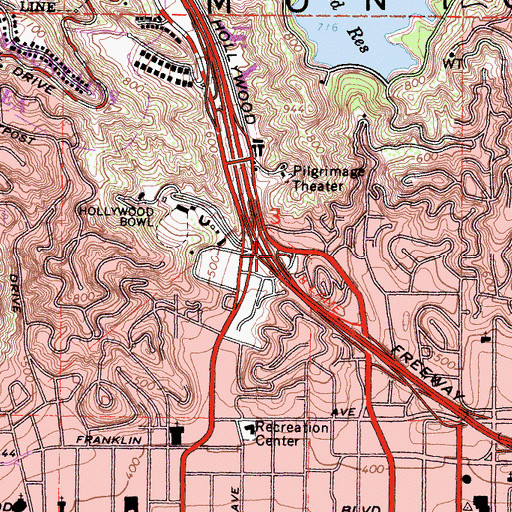 Topographic Map of Exit 9B, CA