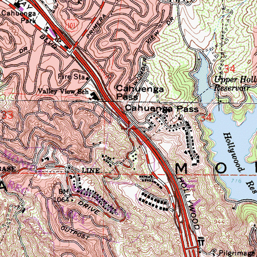 Topographic Map of Exit 11A, CA