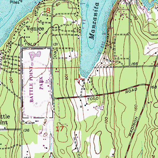 Topographic Map of Miemois Creek, WA