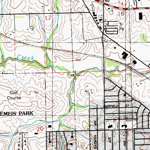 Topographic Map of Crystal Creek, IA