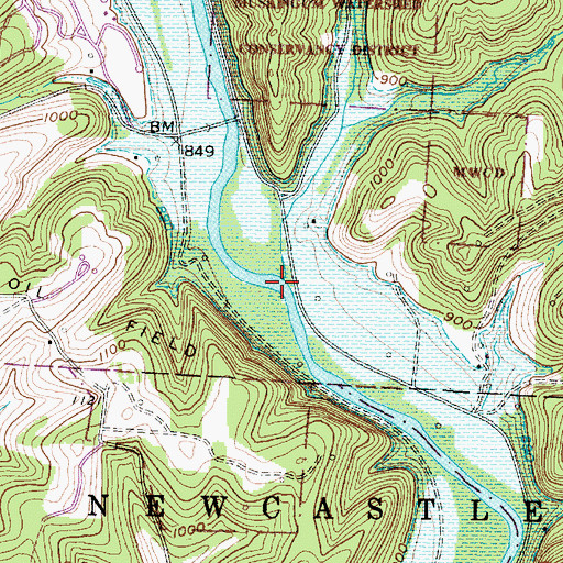 Topographic Map of Spoon River, OH