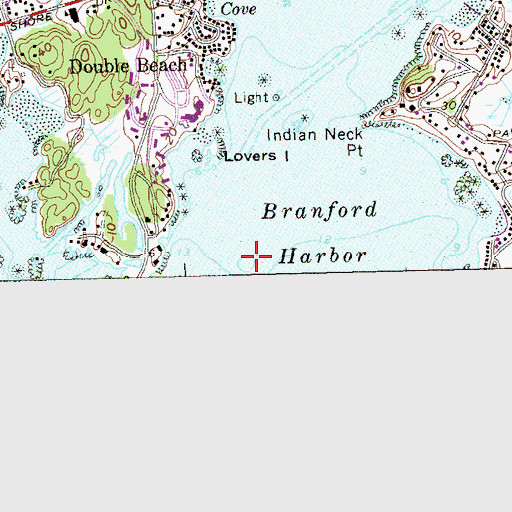 Topographic Map of Bird Rock, CT