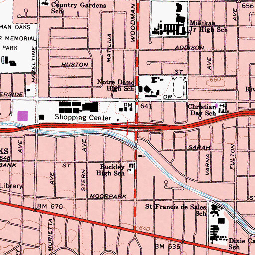Topographic Map of Exit 16, CA