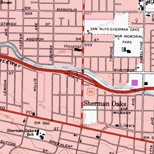 Topographic Map of Exit 17, CA
