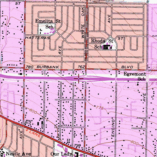 Topographic Map of Exit 22, CA